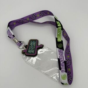 Beetlejuice Lanyard ID Badge Holder‎ It's Showtime Purple Green Collectible